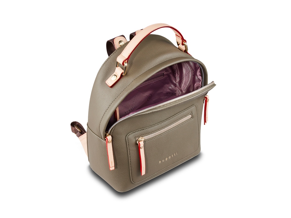 Рюкзак женский BUGATTI ЭЛЛА | ELLA, оливковый, полиуретан, 24х11,5х28 см-2