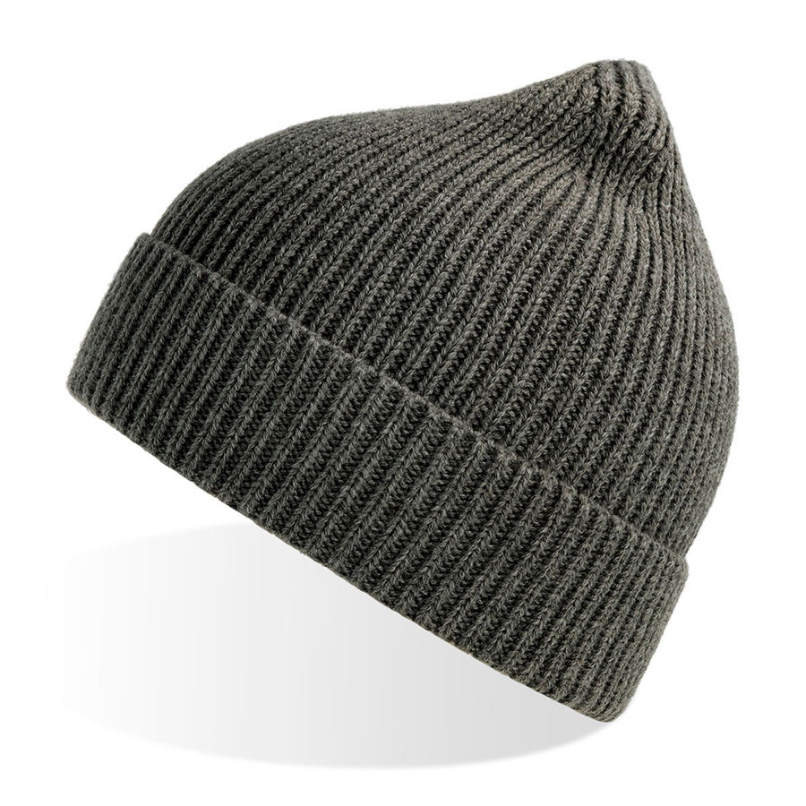 Шапка ANDY с отворотом, темно-серый меланж-0