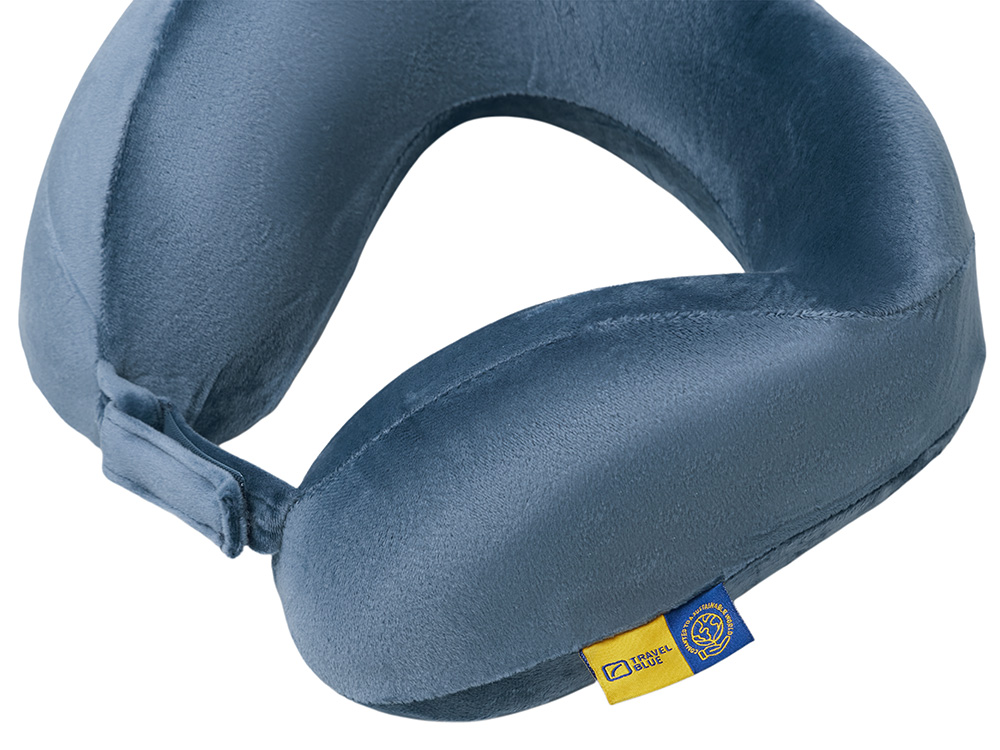 Подушка для путешествий с эффектом памяти Travel Blue Tranquility Pillow, увеличенная (212), цвет синий-3