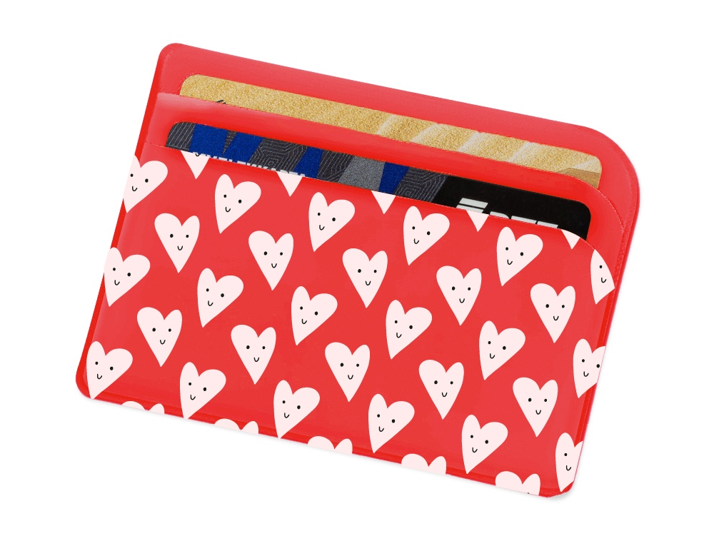 Картхолдер для 3-х карт с возможностью полноцветной  УФ-печати, софт-тач-3