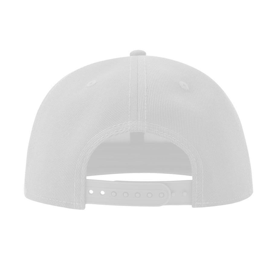 Бейсболка SNAP BACK-S, 6 клиньев, пластиковая застежка, белый-8