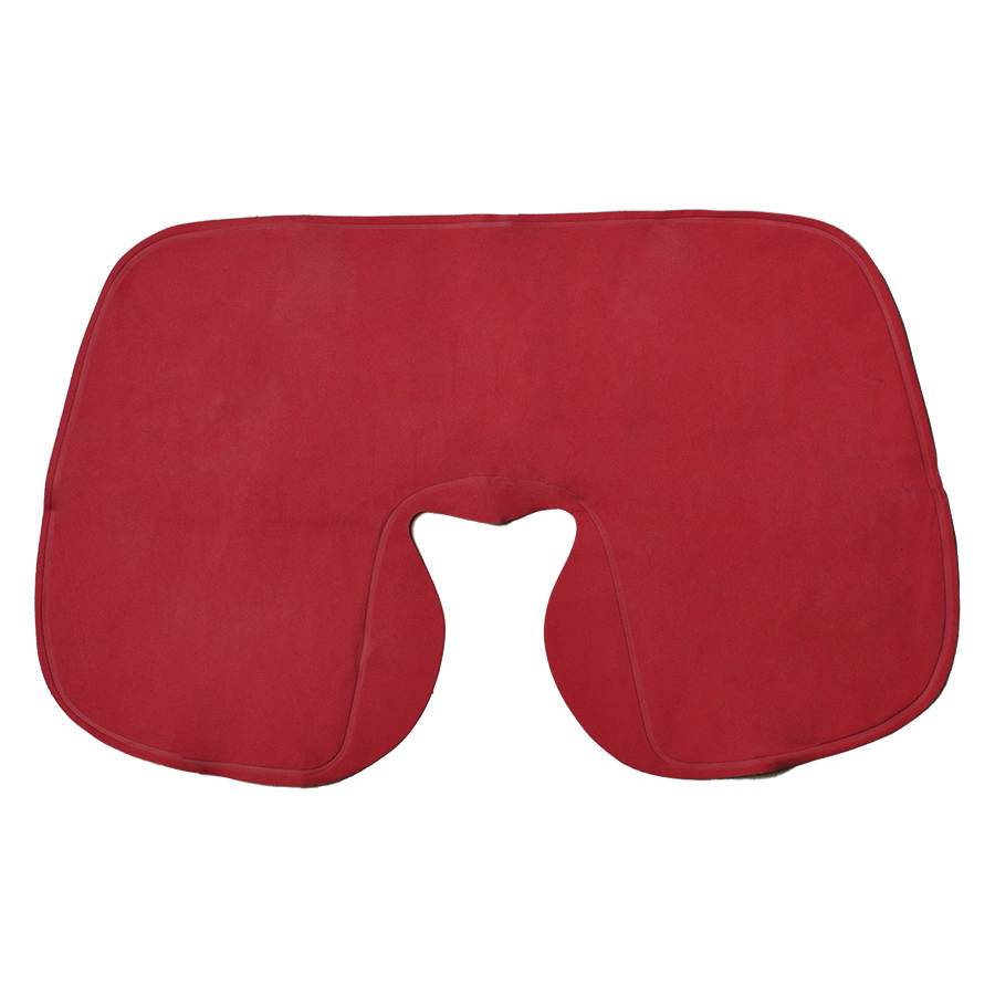 Подушка  надувная дорожная WAY в футляре; красный; 43,5х27,5 см; твил, красный-1