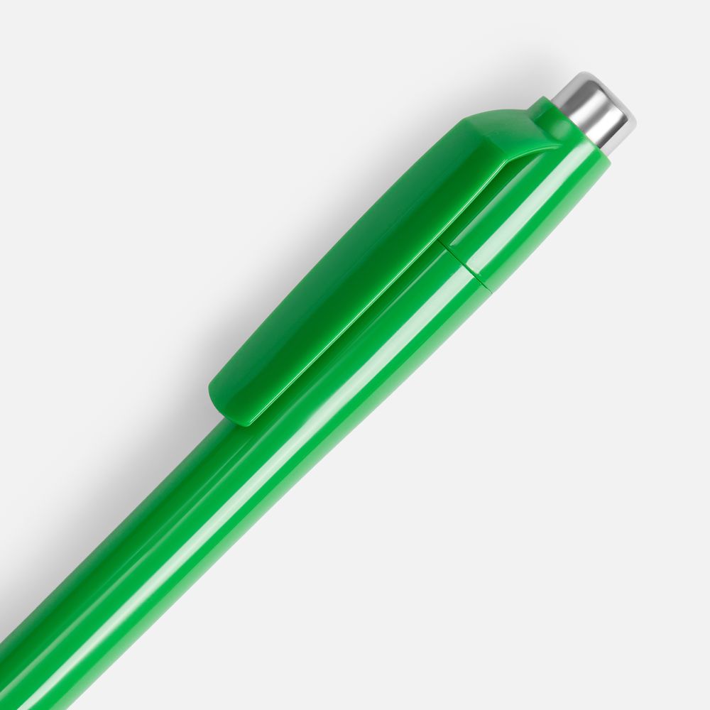 Ручка шариковая Klippa, зеленая-1