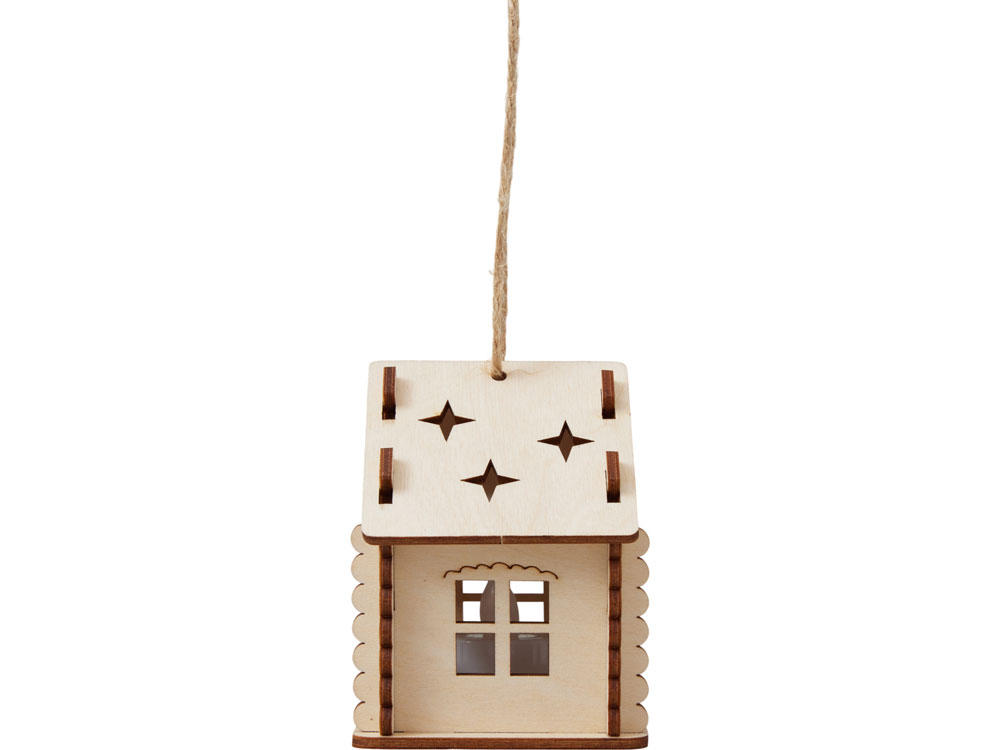 Подвеска с подсветкой домик (с мерцающей свечкой)-3