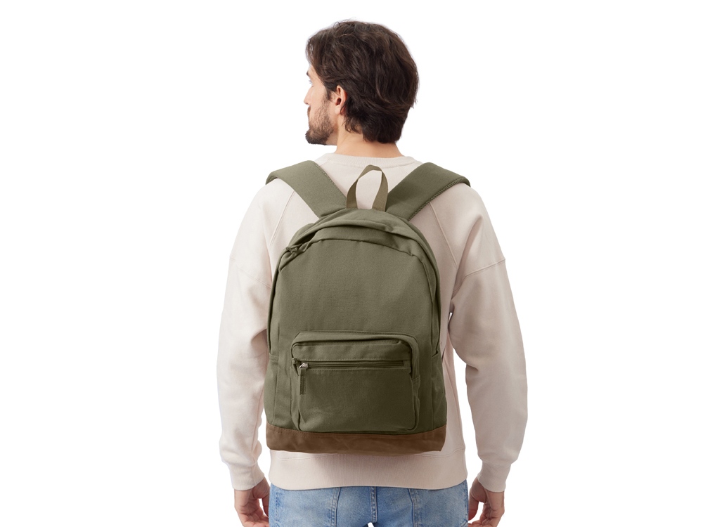 Рюкзак Shammy с эко-замшей для ноутбука 15, бежевый-10