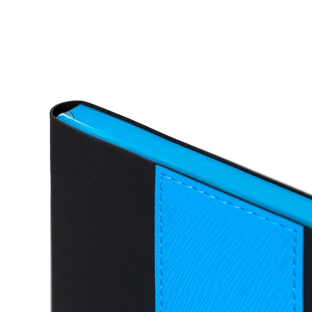 Ежедневник Bookmark, недатированный, черный с голубым-2