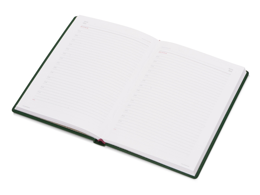 Ежедневник недатированный А5 Velvet, темно-зеленый-1