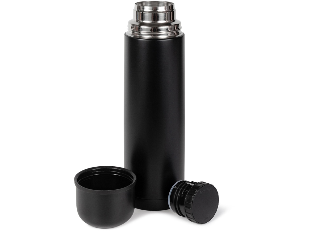 Термос Relaxika 101 (1 литр), черный (без лого)-5