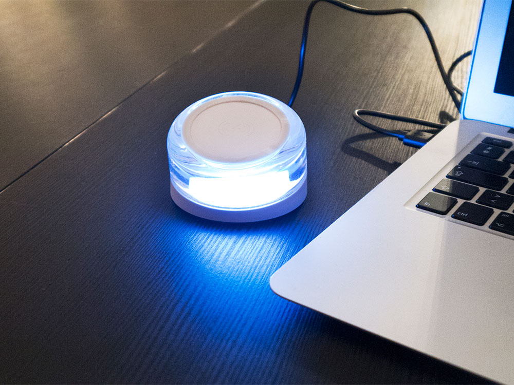 Док-станция с беспроводной зарядкой ILO, белый-4