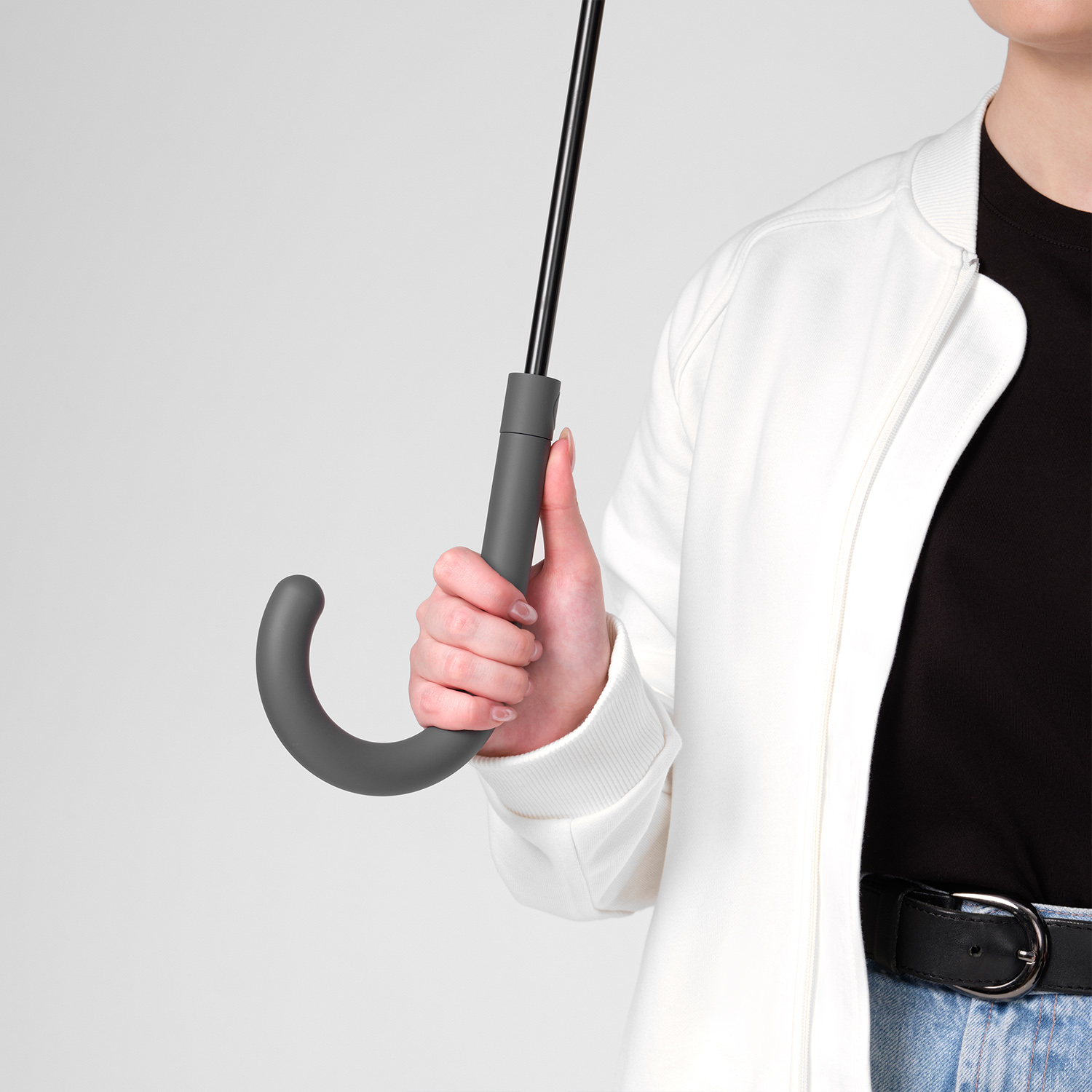 Зонт-трость Фантом (Phantom), серый-8