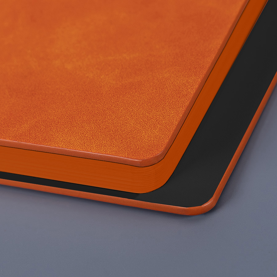 Ежедневник недатированный Solas, формат А5, с магнитом, оранжевый, кремовый блок в линейку, оранжевый-3