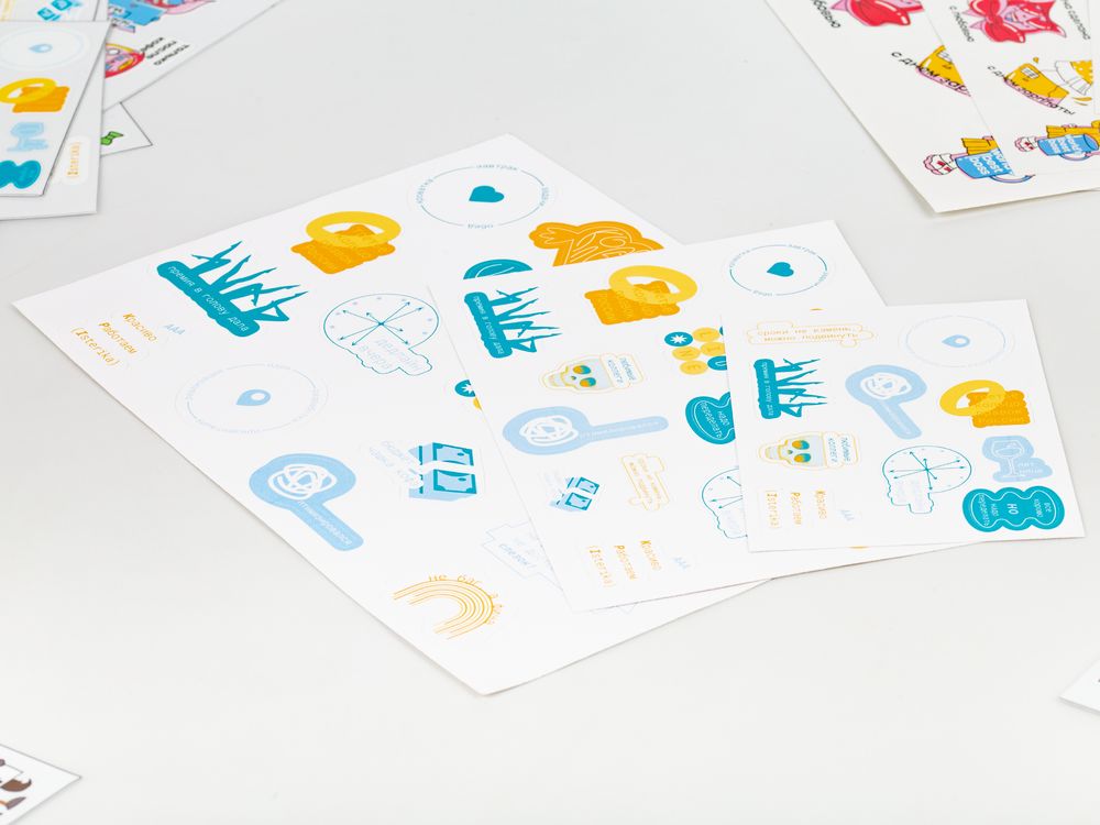 Наклейки ПВХ Sticker Pack на заказ, L-3