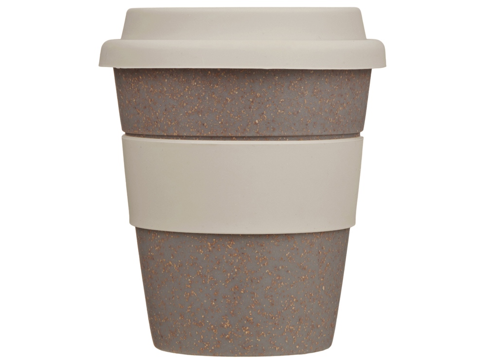 Стакан с силиконовой крышкой Cafe, beige-2