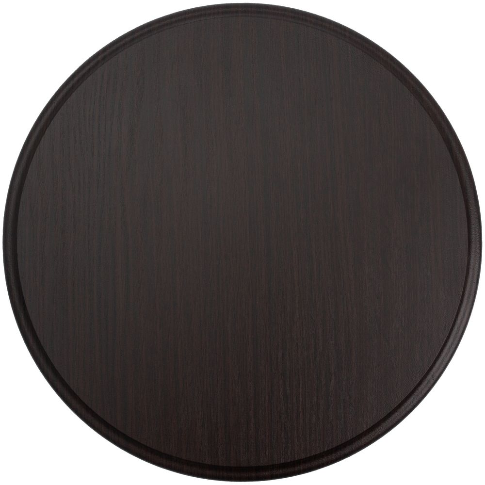 Плакетка Plaque, круглая, венге с золотистой пластиной-1