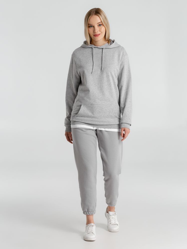 Толстовка с капюшоном унисекс Hoodie, серый меланж-9