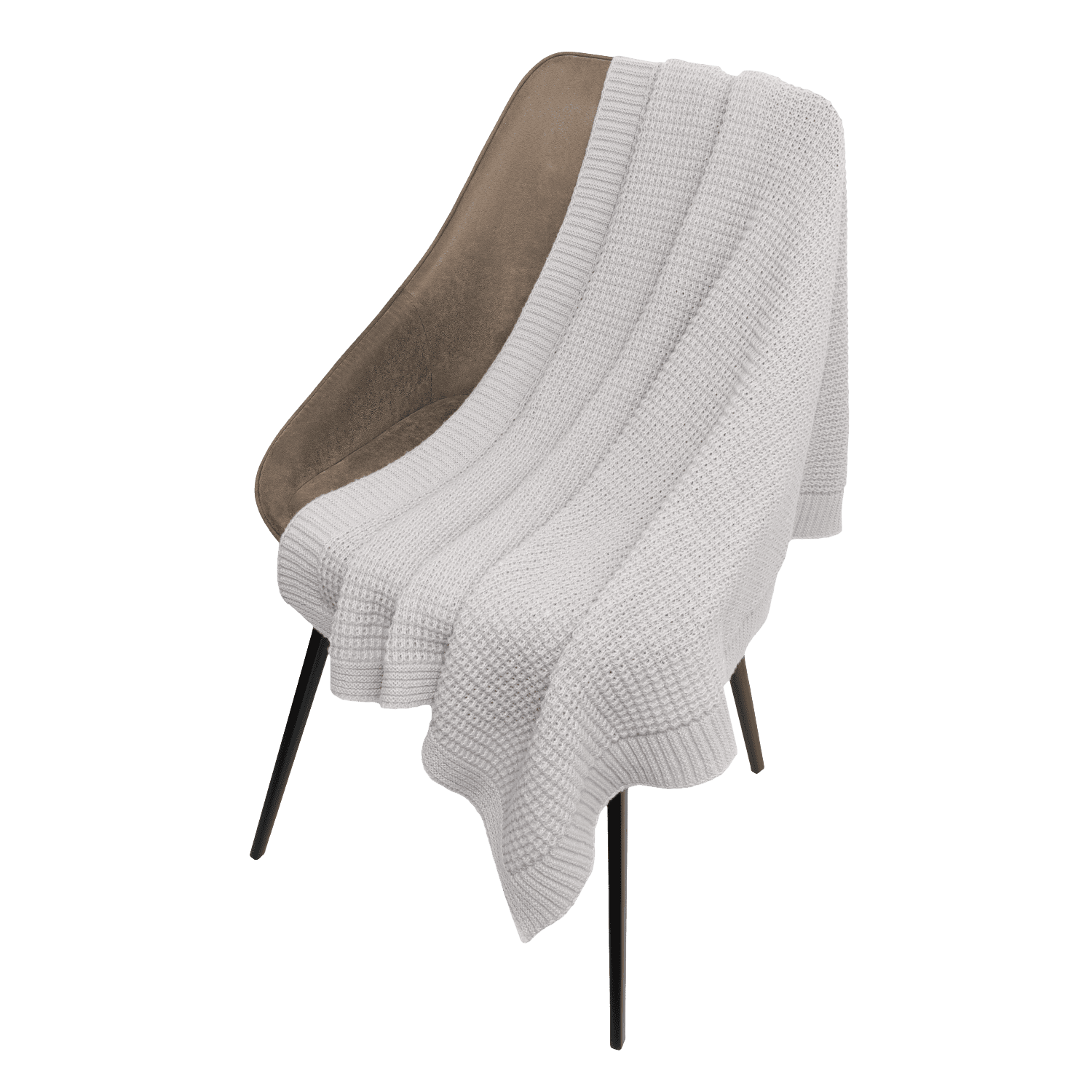 Плед Malta Soft вязаный, 160*90 см, серый-0