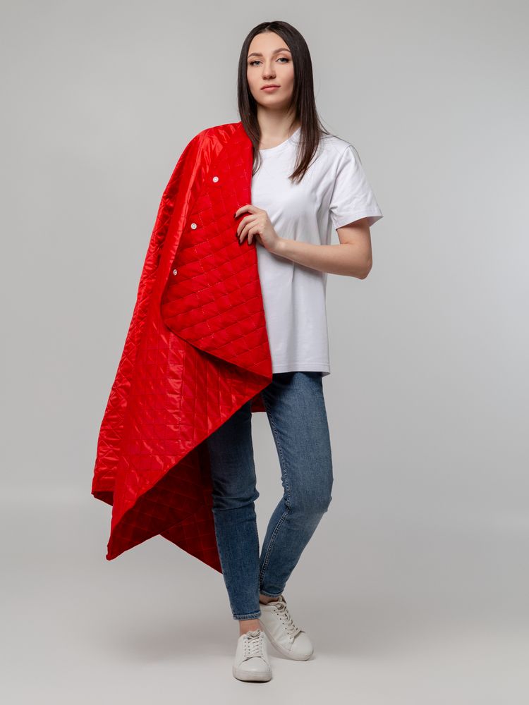 Плед-пончо для пикника SnapCoat, красный-3