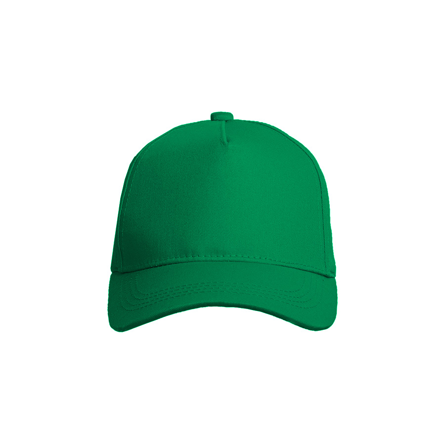 Бейсболка VALLEY, 5 клиньев, металлическая застежка , ярко-зелёный-2