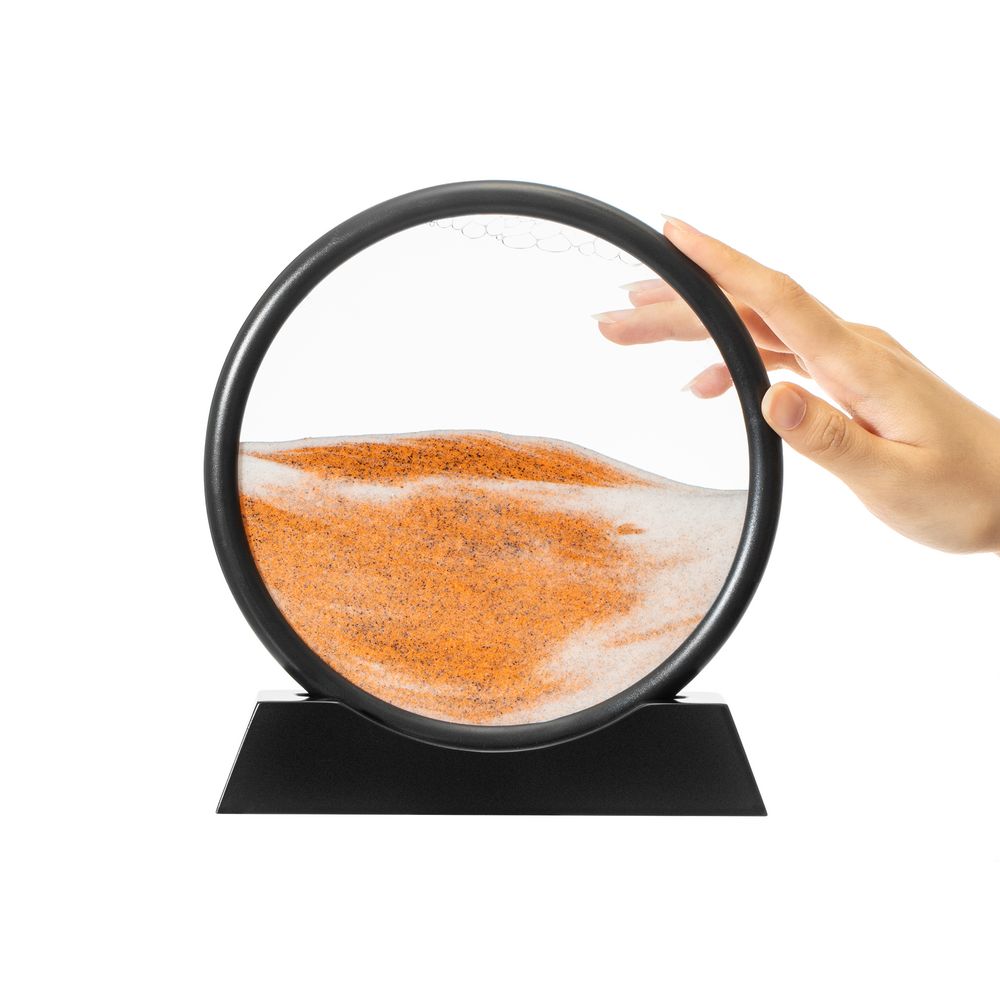 Песочная картина-антистресс Pleasantville, черная с оранжевым-3