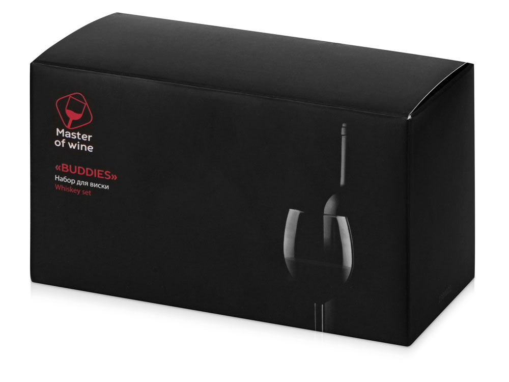 Набор для виски Buddies: 2 бокала, 6 камней, мешочек, коробка-5