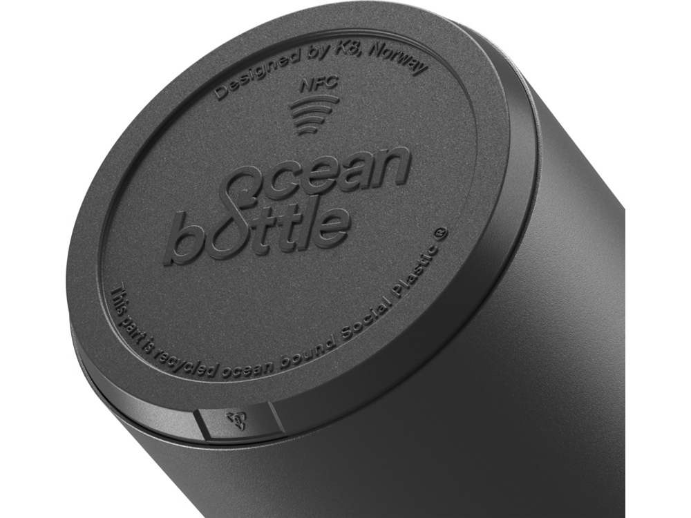 Бутылка для воды Ocean Bottle с вакуумной изоляцией объемом 750 мл, сплошной черный-5
