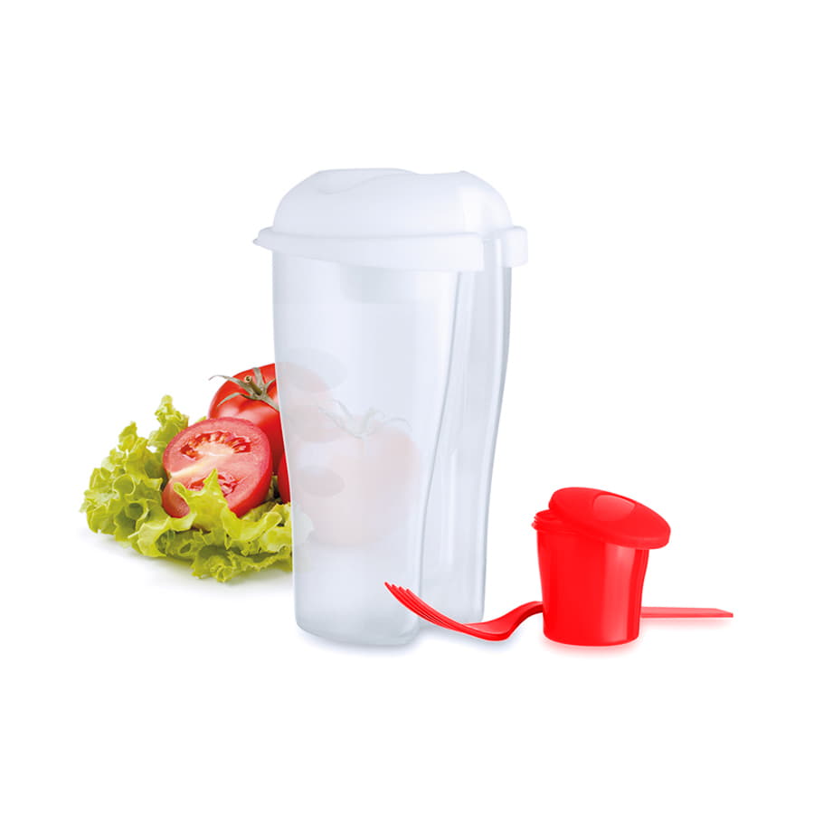 Контейнер для еды DINDER, прозрачный, красный-1