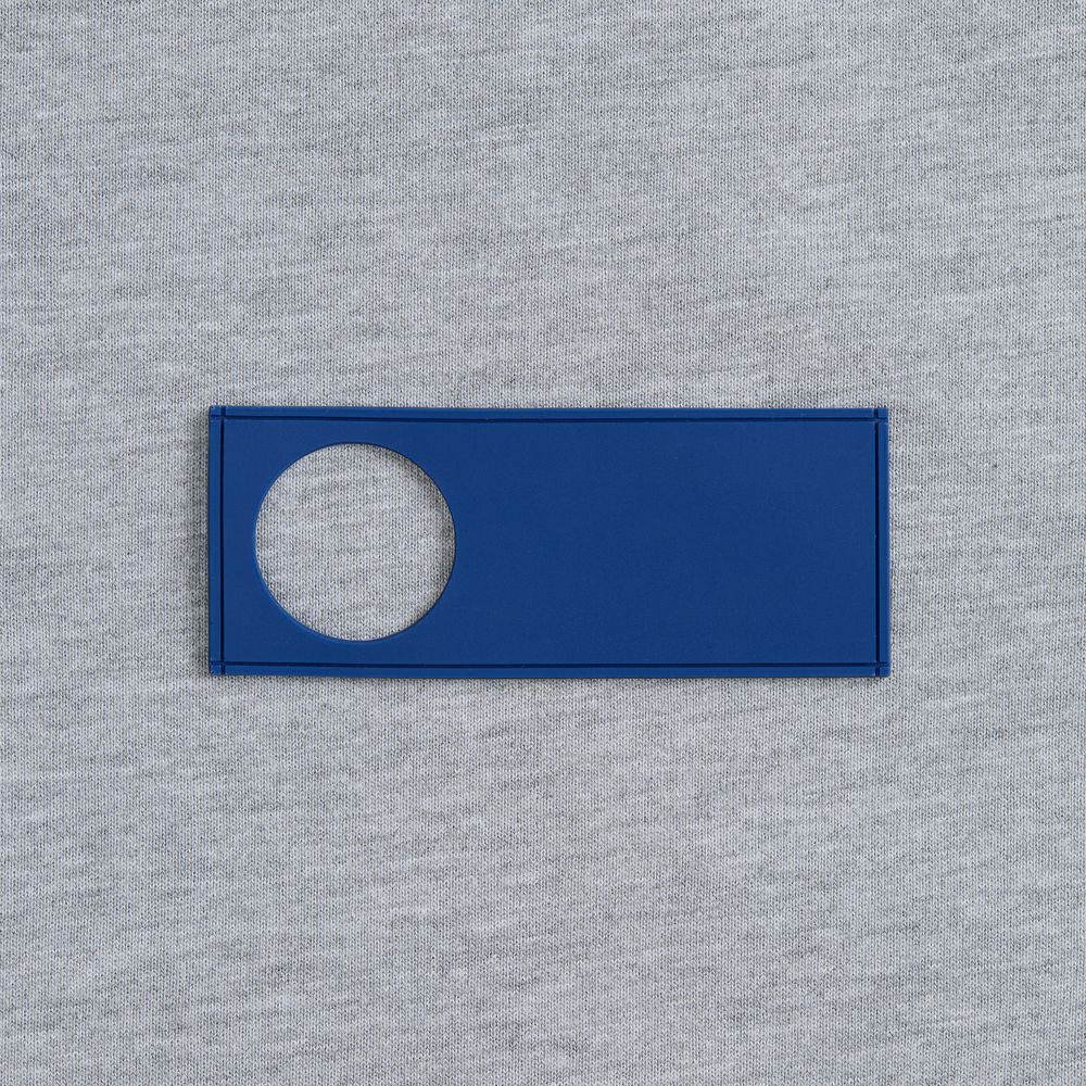 Лейбл из ПВХ с вырубкой «Круг», синий-1