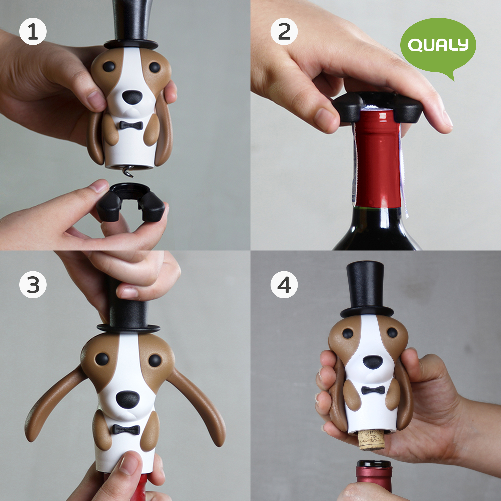 Штопор Wine Hound, Коричневый-1