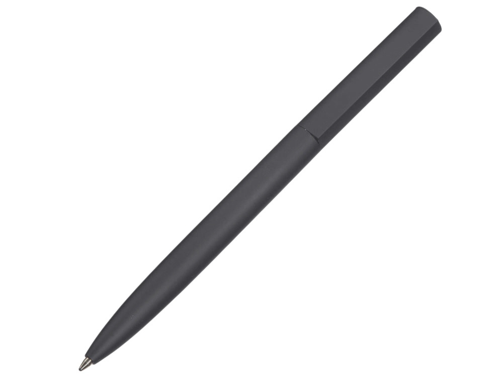 Шариковая металлическая ручка Minimalist софт-тач, антрацит-0