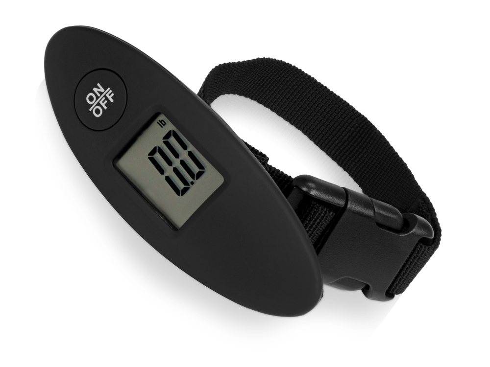 Багажные весы с покрытием soft touch Gravity, черный-1