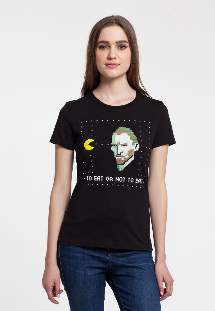 Футболка женская «Ван-Пакман», черная-0