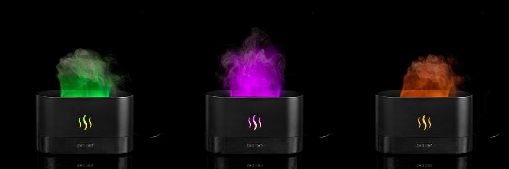 Увлажнитель-ароматизатор с имитацией пламени Fuego ver.2, черный-7