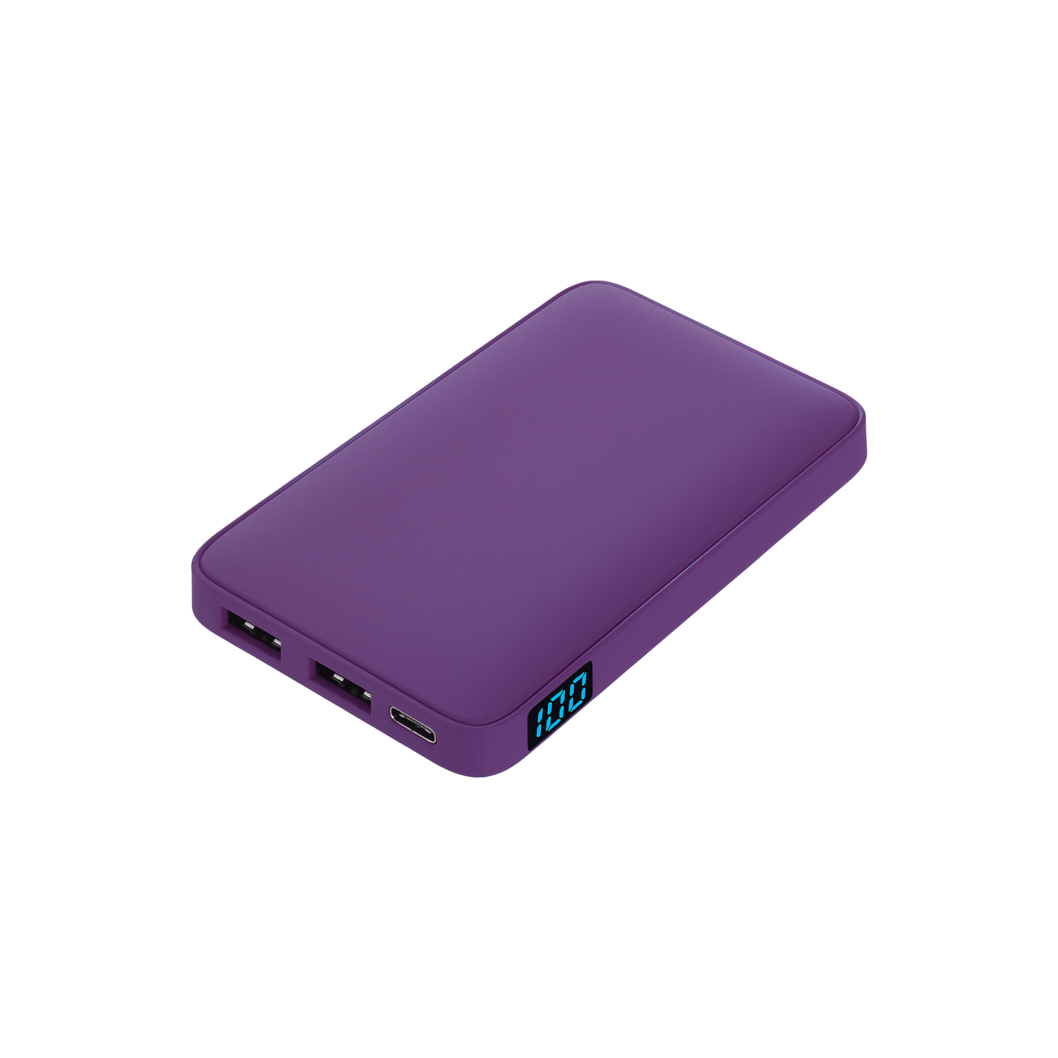 Внешний аккумулятор с подсветкой Анкор (Ancor) 5000 mAh, фиолетовый-0