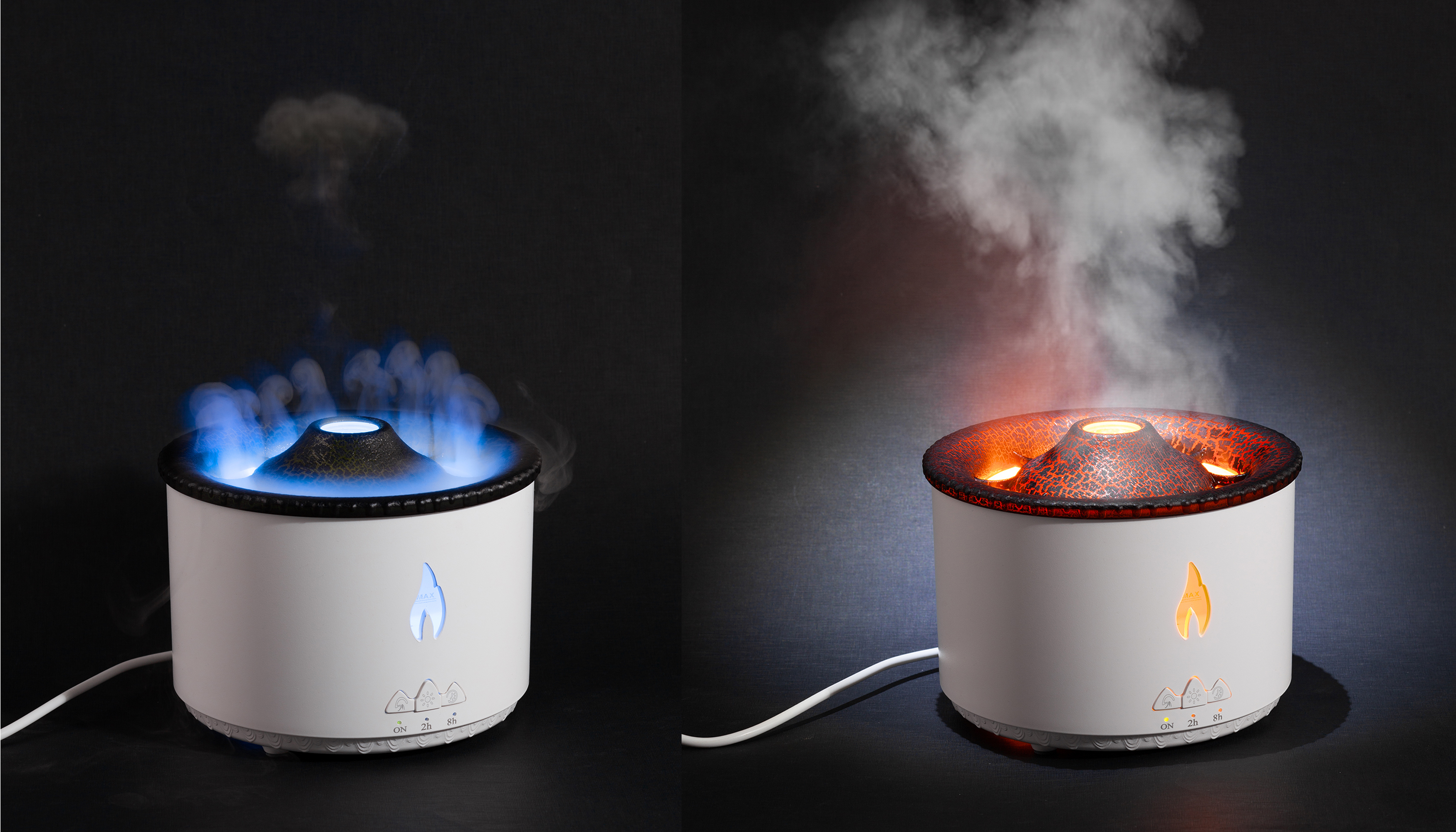 Увлажнитель воздуха "Smart Volcano"с пультом ДУ,  функцией ароматерапии и интерьерной подсветкой-2