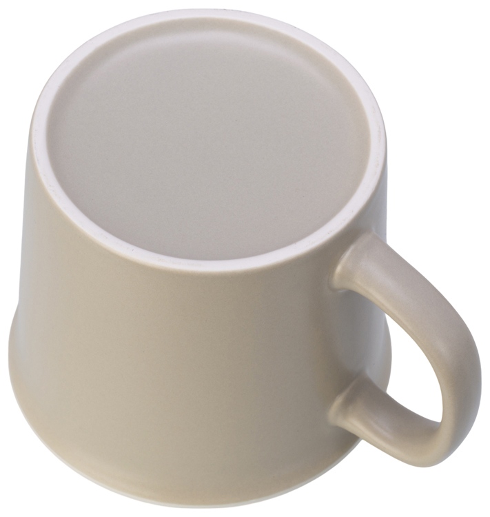 Матовая кружка Nancy 360 мл цветная снаружи, белая внутри, бежевый-3