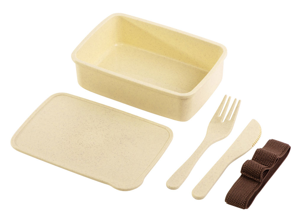 Ланч-бокс Meal из бамбукового волокна, бежевый-2