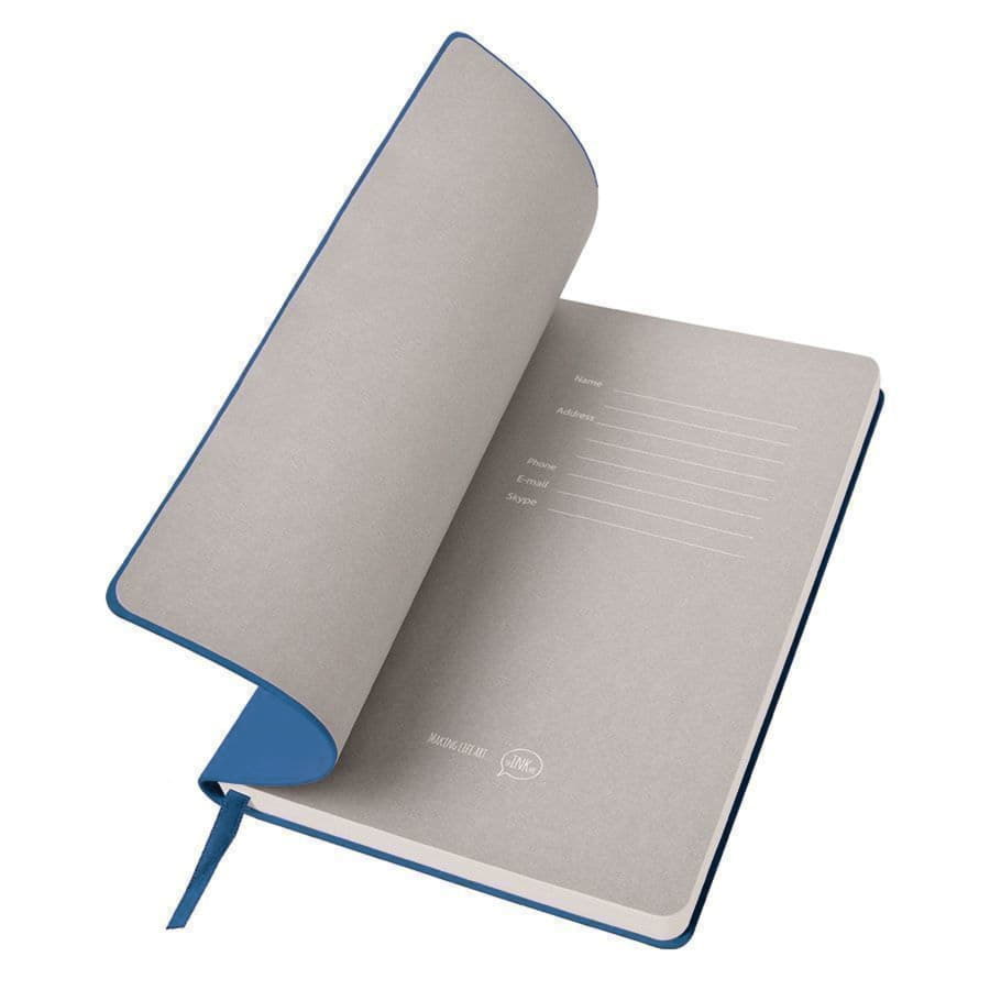 Бизнес-блокнот BIGGY, формат B5,  в клетку, голубой-3