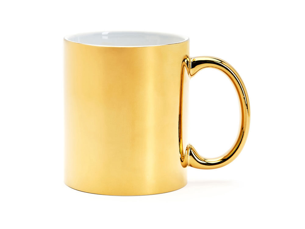 Кружка керамическая ZALA 350 мл, золотистый-5