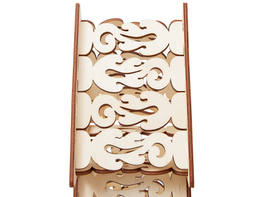 Шкатулка из фанеры в виде елки Firytale , серебристая-8