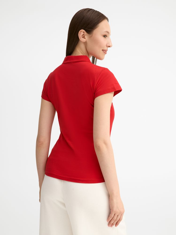 Рубашка поло женская Prescott Women 170, красная-4
