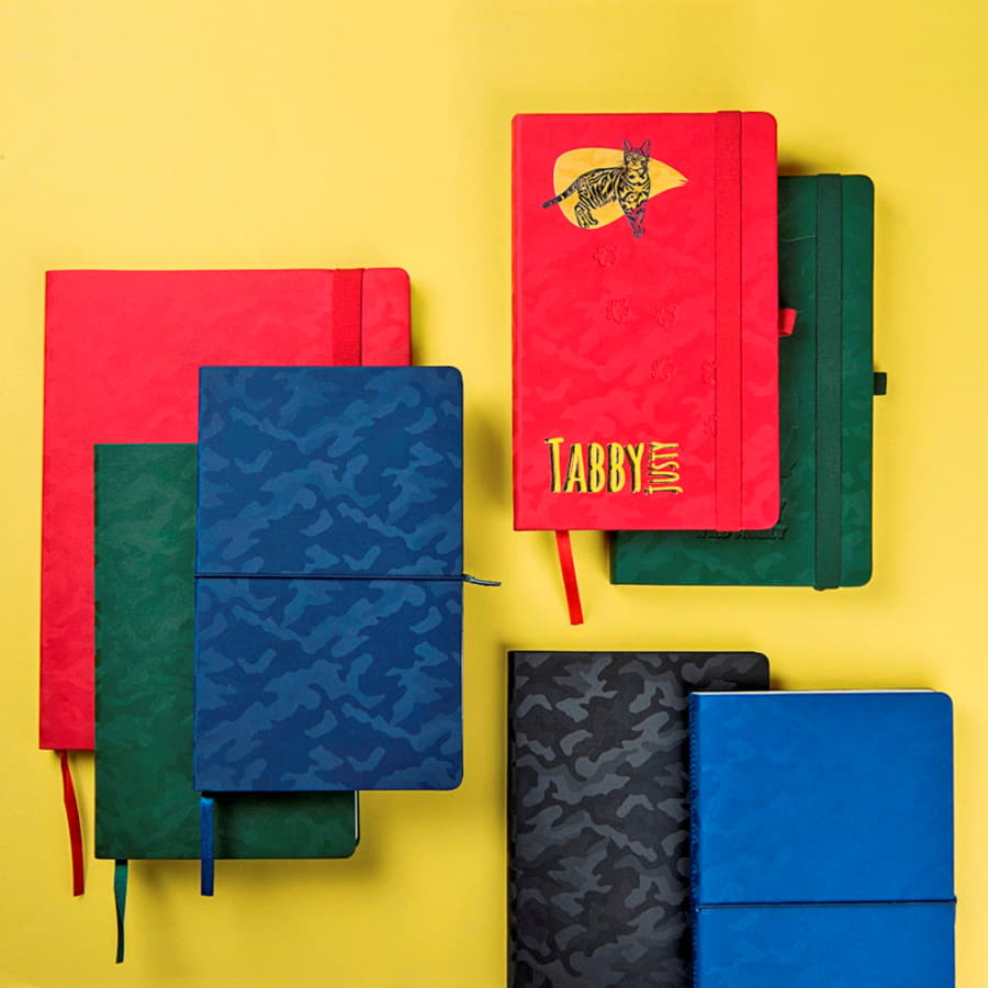 Бизнес-блокнот TABBY BIGGY, формат В5, в клетку, синий-4