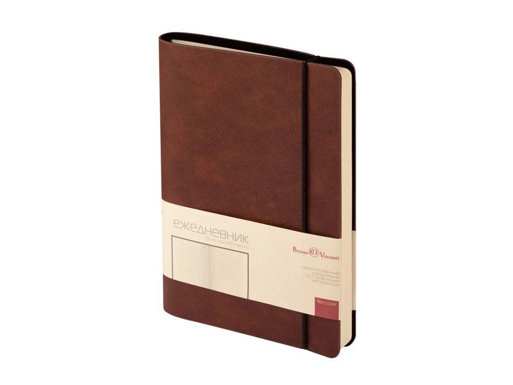 Ежедневник недатированный А5 Palermo, коричневый-0