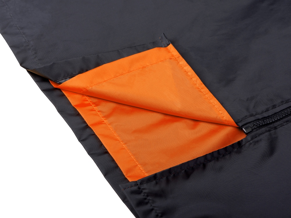 Дождевик Bi-color унисекс, оранжевый/черный-10