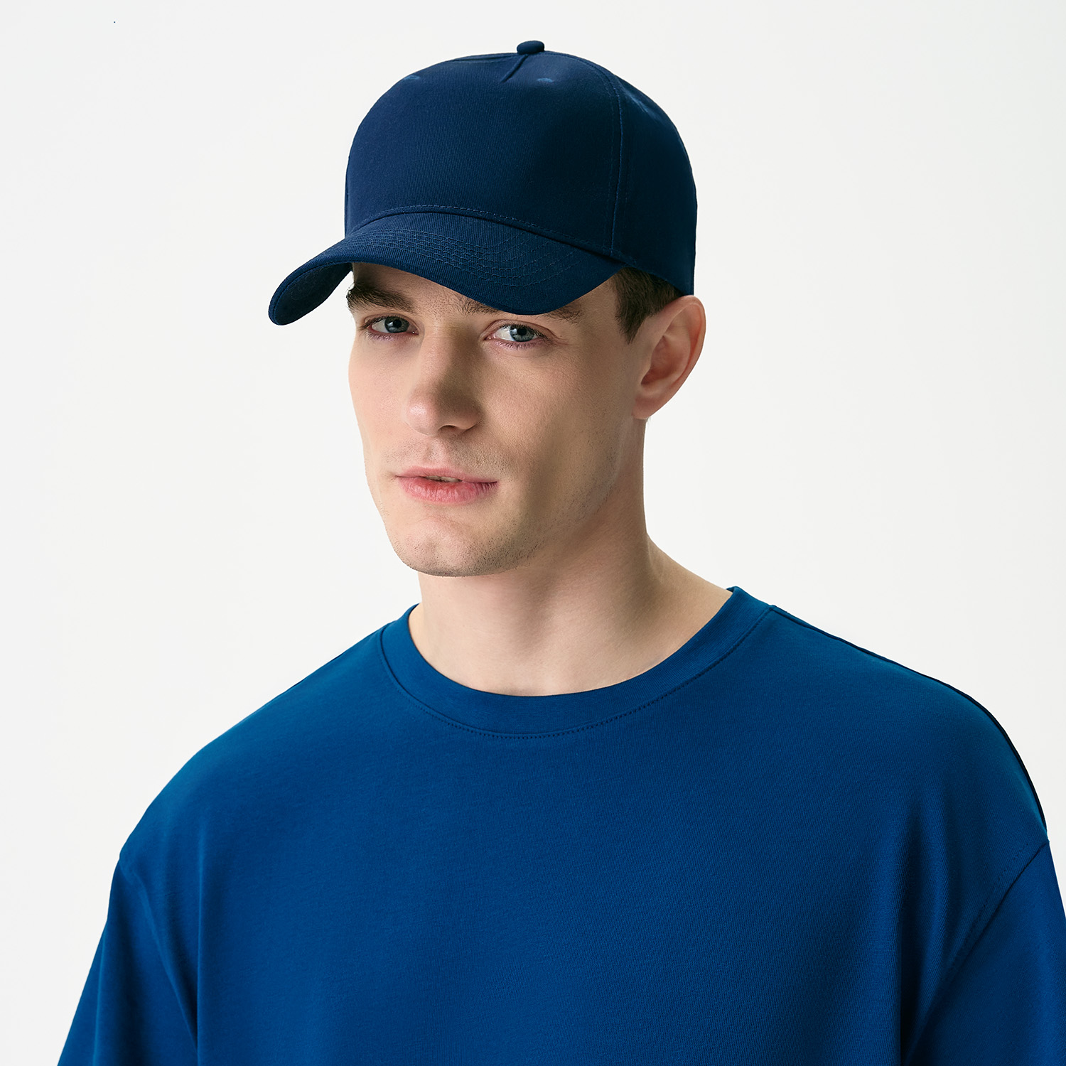 Бейсболка Фит (Fit), 5 клиньев, синий-0