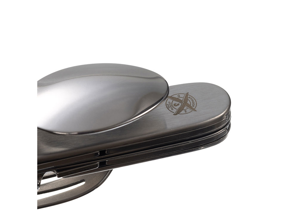 Нож перочинный Stinger, 109 мм, 8 функций, материал рукояти: нержавеющая сталь (серебристый)-3