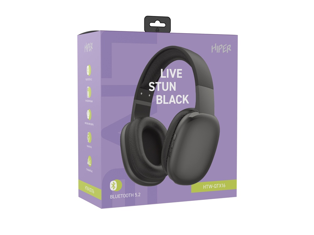HIPER Наушники накладные Bluetooth HIPER LIVE STUN HTW-QTX16-8