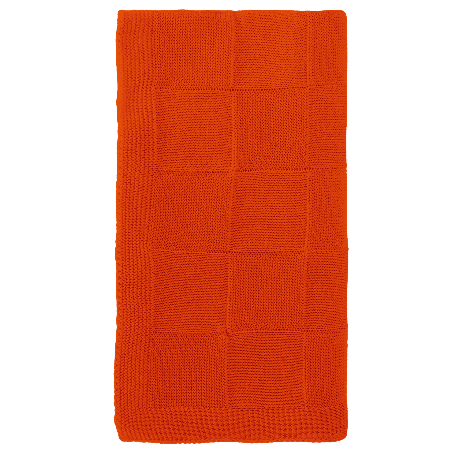 Плед Cella вязаный, оранжевый (без подарочной коробки)-1