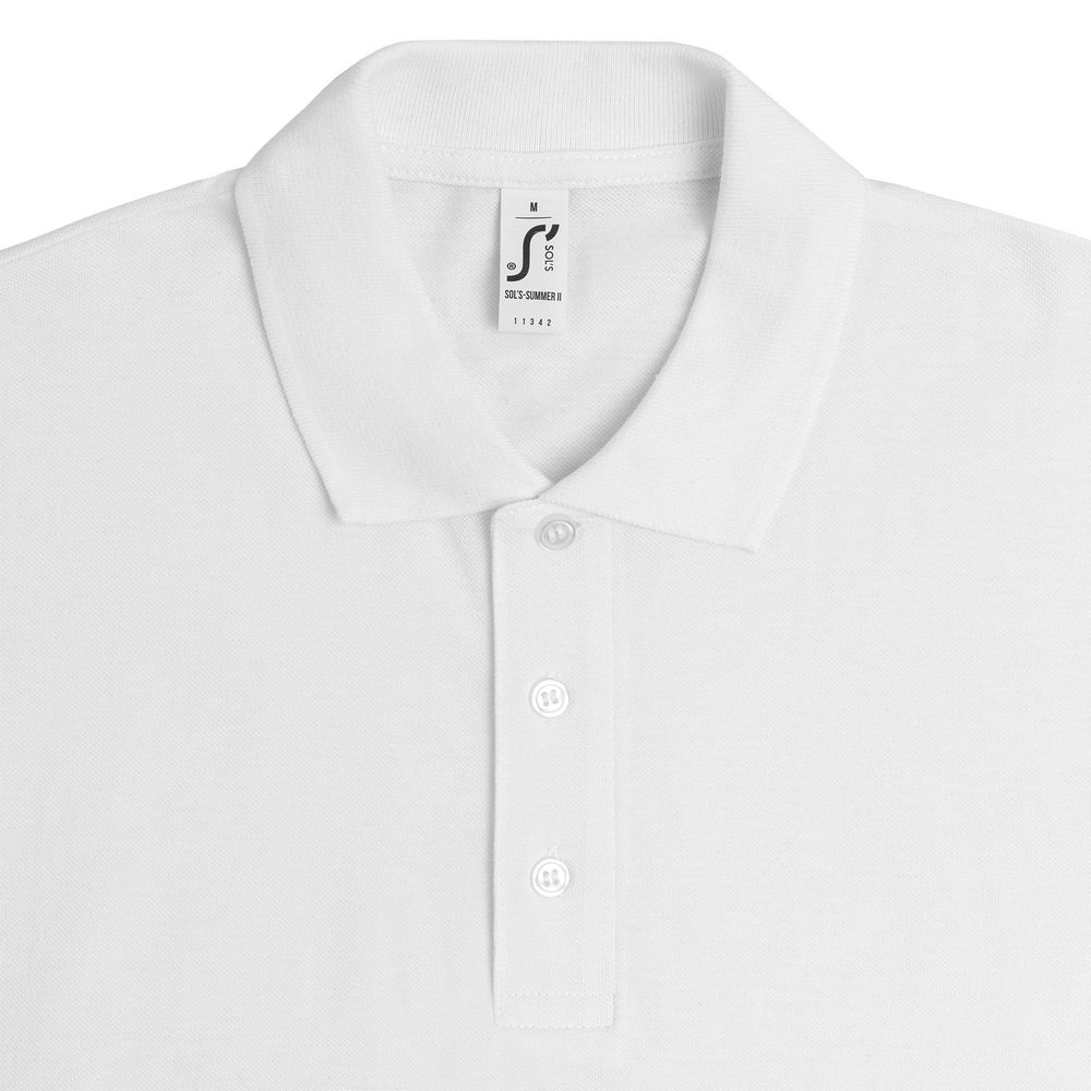 Рубашка поло мужская Summer 170, белая-2
