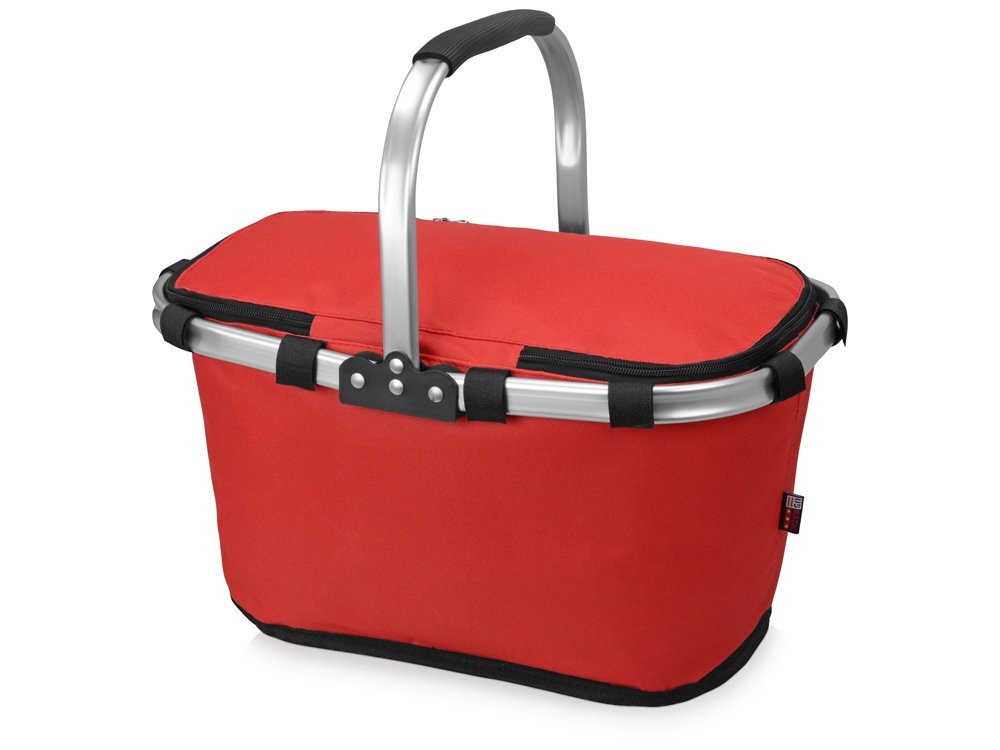 Изотермическая сумка-холодильник FROST складная с алюминиевой рамой, красный-1