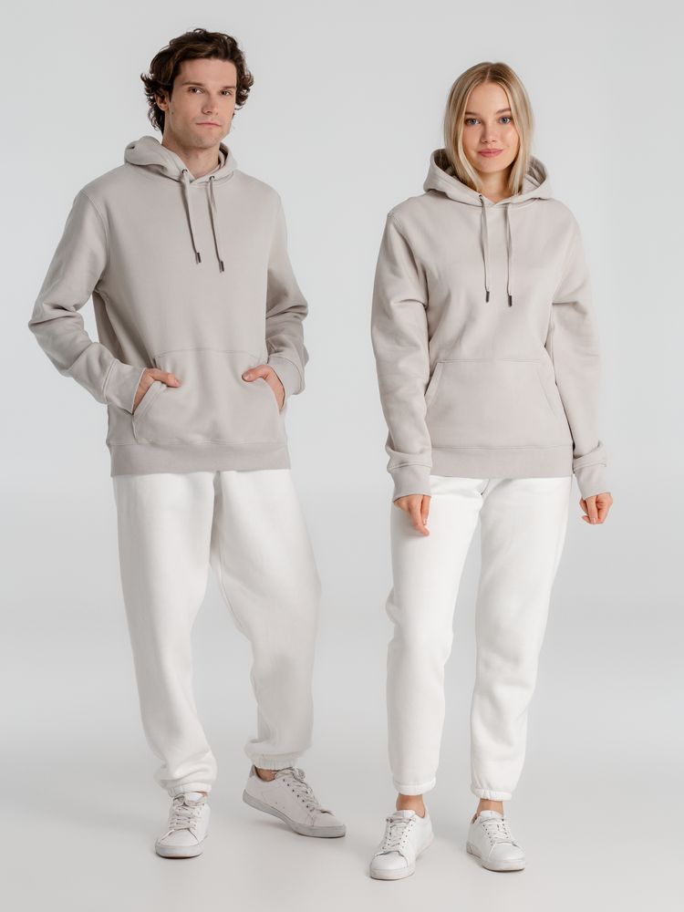 Толстовка с капюшоном унисекс King, дымчато-серая-5